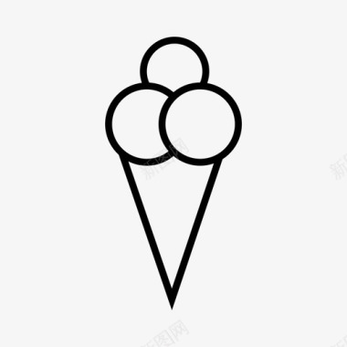 冰淇淋筒威化饼好吃的图标图标