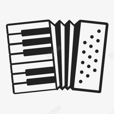 手风琴乐器键盘图标图标