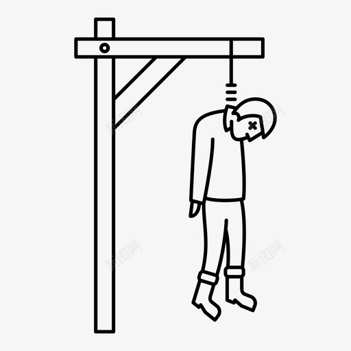 绞刑犯传说中世纪图标svg_新图网 https://ixintu.com 上吊绳 中世纪 中世纪欧洲 中年 传说 神话 绞刑犯