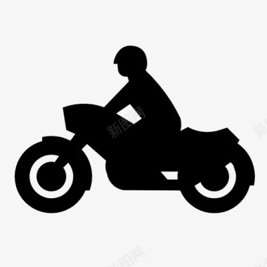 摩托车自行车摩托车手图标图标