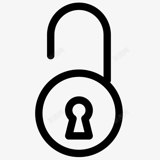 锁已解锁锁定图标svg_新图网 https://ixintu.com 锁定 锁已解锁