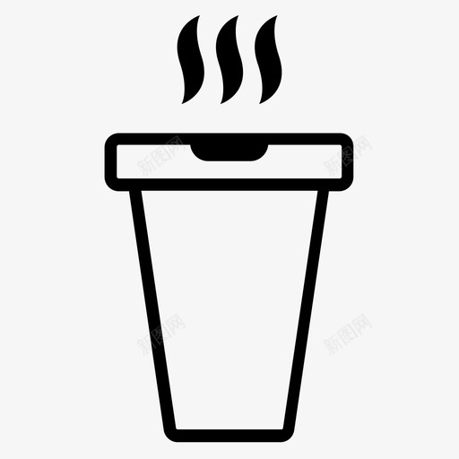 咖啡纸杯早晨图标svg_新图网 https://ixintu.com 冲泡 咖啡 早晨 早餐 热饮 纸杯 茶 茶logo 饮料