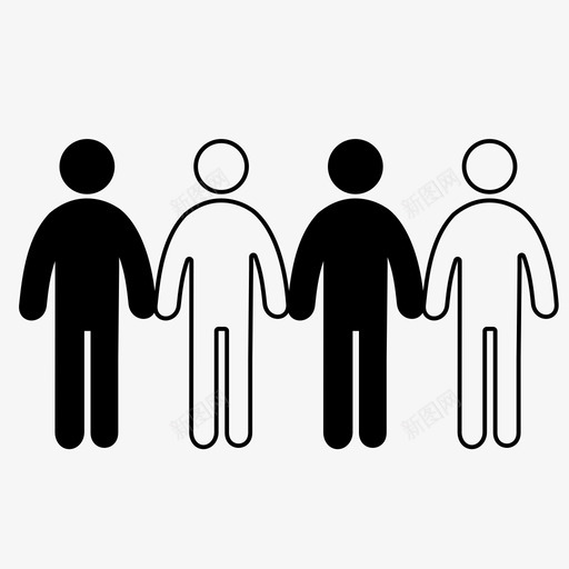 团队分享社交图标svg_新图网 https://ixintu.com 分享 协同 合作 团结 团队 团队合作 战略 支持 社交