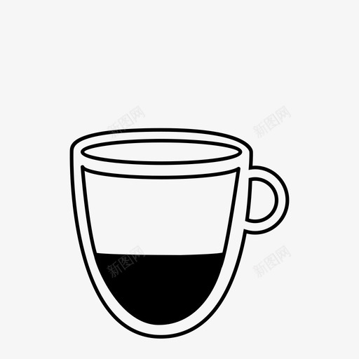 拿铁咖啡马克杯牛奶图标svg_新图网 https://ixintu.com 咖啡 咖啡变体 咖啡因 拿铁咖啡 早餐 浓缩咖啡 热饮 牛奶 马克杯