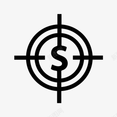 目标利润货币图标图标