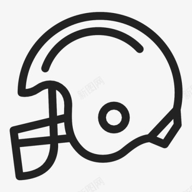 美式足球头盔超级碗运动图标图标