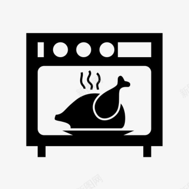 烤火鸡烹饪炉灶图标图标