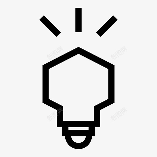 灯泡瓦特发明图标svg_新图网 https://ixintu.com 创意 发明 发现 必应 明亮 灯泡 照明 瓦特