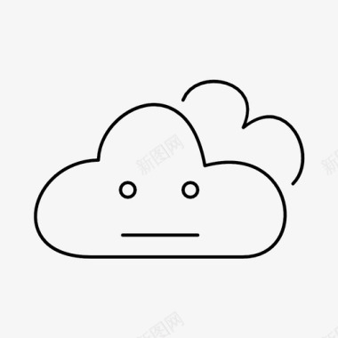 云面部表情情绪图标图标