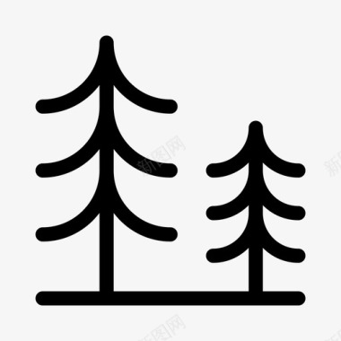 松林树木系统图标图标