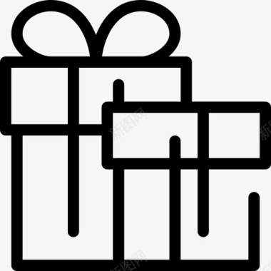 礼品盒奖励圣诞节图标图标