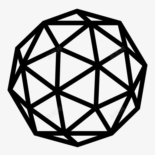 五面体十二面体骰子图标svg_新图网 https://ixintu.com 五面体 几何 几何形式 十二面体 形状 数学 骰子