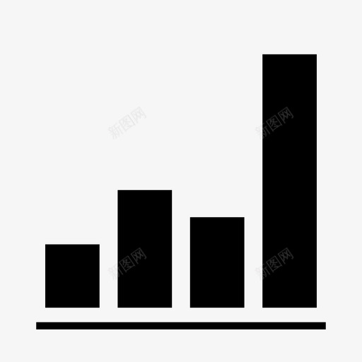 条形图趋势统计图标svg_新图网 https://ixintu.com 信息图 利润 增长 报告 改进 条形图 统计 统计和图表 趋势