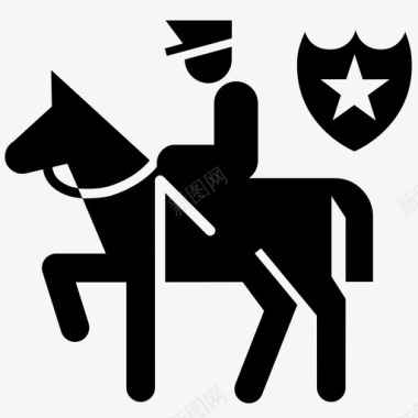 骑警骑手护林员图标图标