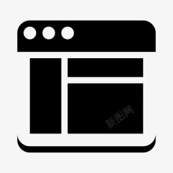 网页设计用途web浏览器应用程序布局图标高清图片