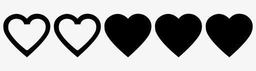 三颗心刻度等级图标svg_新图网 https://ixintu.com 一颗心 三颗心 刻度 喜欢 心脏评级 最爱 爱 等级