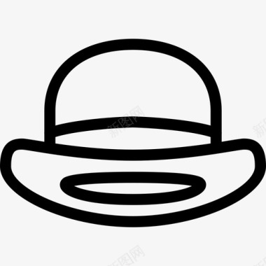 圆顶礼帽帽子起首图标图标
