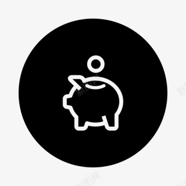 存钱罐现金硬币图标图标