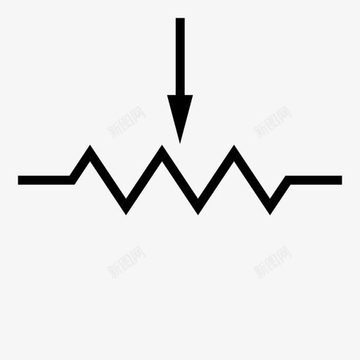 变阻器电子元件五金件图标svg_新图网 https://ixintu.com 五金件 变阻器 技术 电子元件 电气元件 电阻