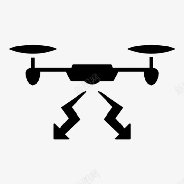 无人机打击雷鸣表演片图标图标