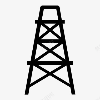 石油井架原油钻机图标图标