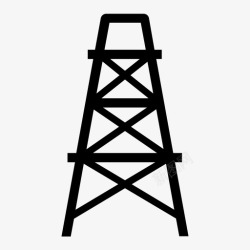 石油钻机石油井架原油钻机图标高清图片