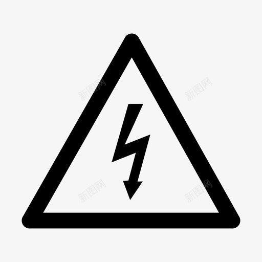 高压注意电缆图标svg_新图网 https://ixintu.com 危险 危险标志 注意 电气 电流 电源 电缆 高压