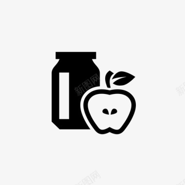 苹果酱苹果果冻调味品图标图标