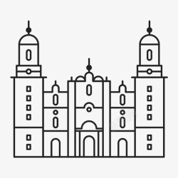 莫雷利亚大教堂墨西哥莫雷利亚大教堂图标高清图片