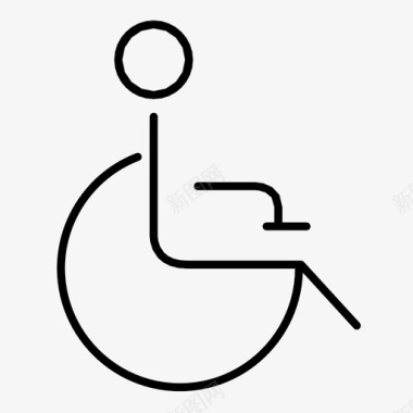 轮椅通道残疾人图标图标