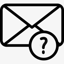 未通过检查图标未知邮件未读邮件未检查邮件图标高清图片