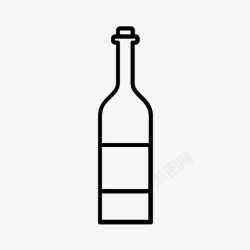 白标白标酒瓶图标高清图片
