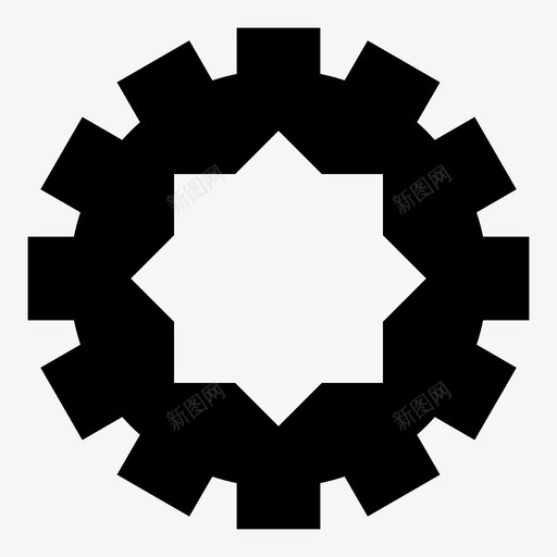 齿轮调整艺术图标svg_新图网 https://ixintu.com 特征 简单 艺术 设置 调整 齿轮