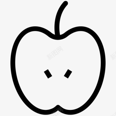 苹果半个苹果新鲜食物图标图标
