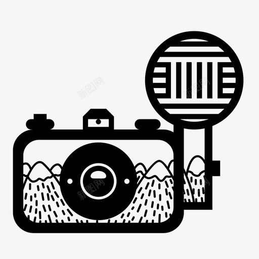 撒丁岛照相机摄影图标svg_新图网 https://ixintu.com 图片 摄影 摄影师 摄影术 撒丁岛照相机 胶卷 闪光灯照相机