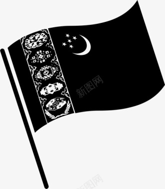 土库曼斯坦国旗符号代表图标图标