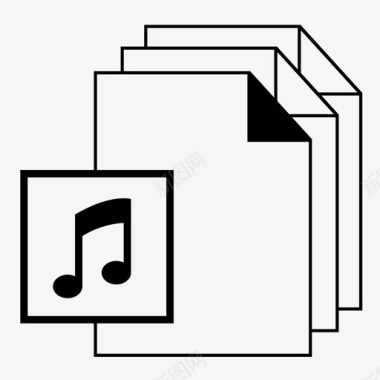 音乐文件电脑听图标图标