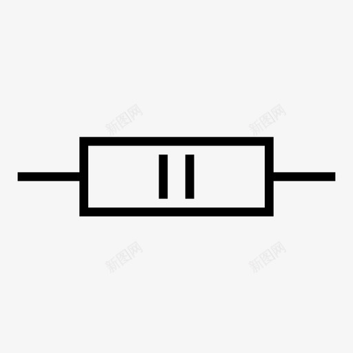 电阻器电气元件电子图标svg_新图网 https://ixintu.com 技术 电子 电子元件 电气元件 电阻器 硬件