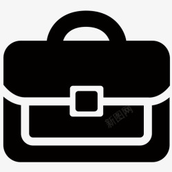 就业标志公文包工作套装图标高清图片