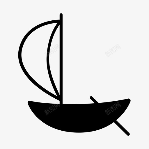 帆船航海桨图标svg_新图网 https://ixintu.com 帆船 桨 河 海 游艇 航海 航行