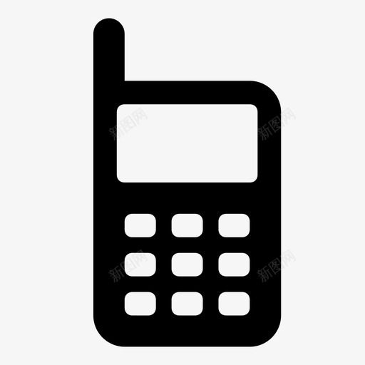 老式手机图标svg_新图网 https://ixintu.com 老式手机