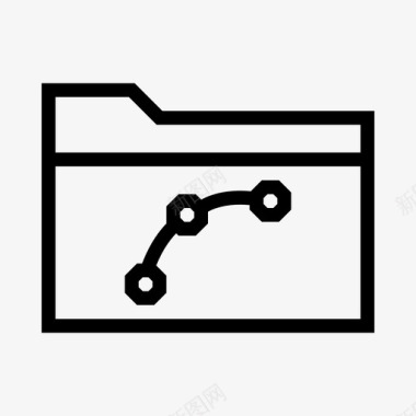 向量文件夹盒子集合图标图标