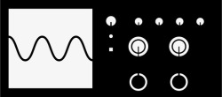 正弦示波器正弦波科学仪器图标高清图片