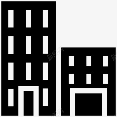 商业建筑公寓建筑图标图标