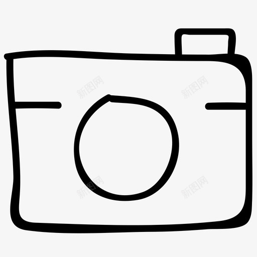 相机电子产品手绘涂鸦图标svg_新图网 https://ixintu.com 电子产品手绘涂鸦图标 相机