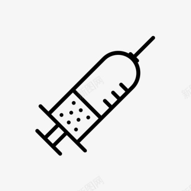 注射器疫苗接种针头图标图标