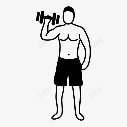 肌肉男生活方式举重图标svg_新图网 https://ixintu.com 举重 体力活动 体重 健身 强壮 强壮肌肉男 生活方式 纪录片图标 肌肉男 运动