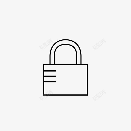 锁关闭挂锁图标svg_新图网 https://ixintu.com 保护 关闭 安全 挂锁 有衬里 锁