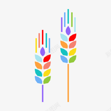 黑麦种植园谷物图标图标