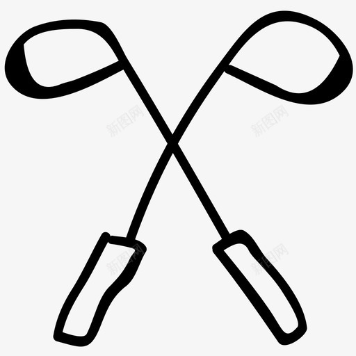 高尔夫俱乐部运动锻炼图标svg_新图网 https://ixintu.com 体育手绘涂鸦图标 健康 健身 活动 积极的生活方式 运动 锻炼 高尔夫俱乐部